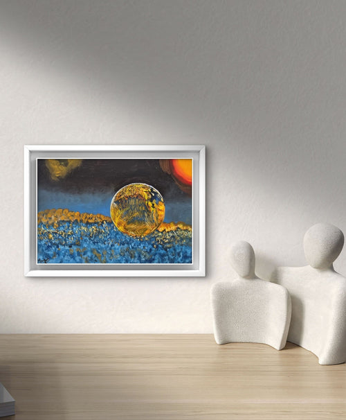 "Capturing What Matters Most" _ Original sunset winter Oil Painting